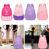 Maxbell Ballet Dance Backpack Portable Children Dancing Tap Cute Girls Ballerina Bag Rose Red Pink
