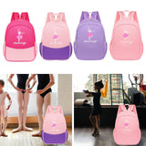 Maxbell Ballet Dance Backpack Portable Children Dancing Tap Cute Girls Ballerina Bag Rose Red Pink