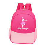 Maxbell Ballet Dance Backpack Portable Children Dancing Tap Cute Girls Ballerina Bag Rose Red Pink