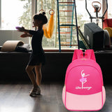 Maxbell Ballet Dance Backpack Portable Children Dancing Tap Cute Girls Ballerina Bag Rose Red Pink