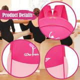 Maxbell Ballet Dance Backpack Portable Children Dancing Tap Cute Girls Ballerina Bag Rose Red Pink