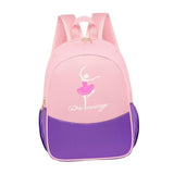 Maxbell Ballet Dance Backpack Portable Children Dancing Tap Cute Girls Ballerina Bag Pink Violet