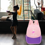 Maxbell Ballet Dance Backpack Portable Children Dancing Tap Cute Girls Ballerina Bag Pink Violet