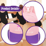 Maxbell Ballet Dance Backpack Portable Children Dancing Tap Cute Girls Ballerina Bag Pink Violet