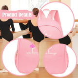 Maxbell Ballet Dance Backpack Portable Children Dancing Tap Cute Girls Ballerina Bag Pink