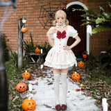 Maxbell Halloween Maid Costume Party Role Play Bloody Outfit Cosplay Accessories Set M