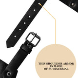 Maxbell Medieval Shoulder Armor Adjustable Strap Role Play Party Costume Accessories Black