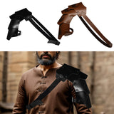 Maxbell Medieval Shoulder Armor Adjustable Strap Role Play Party Costume Accessories Black