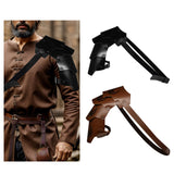 Maxbell Medieval Shoulder Armor Adjustable Strap Role Play Party Costume Accessories Black