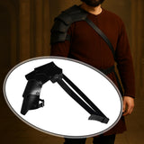 Maxbell Medieval Shoulder Armor Adjustable Strap Role Play Party Costume Accessories Black