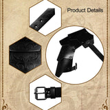 Maxbell Medieval Shoulder Armor Adjustable Strap Role Play Party Costume Accessories Black