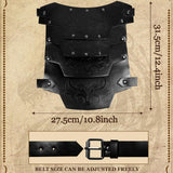 Maxbell Medieval Shoulder Armor Adjustable Strap Role Play Party Costume Accessories Black