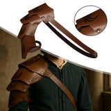 Maxbell Medieval Shoulder Armor Adjustable Strap Role Play Party Costume Accessories Brown