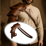 Maxbell Medieval Shoulder Armor Adjustable Strap Role Play Party Costume Accessories Brown