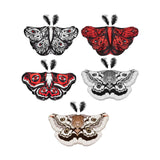 Maxbell Halloween Butterfly Cape Women with Headpiece for Dressing up Party Carnival Black White
