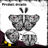 Maxbell Halloween Butterfly Cape Women with Headpiece for Dressing up Party Carnival Black White