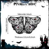Maxbell Halloween Butterfly Cape Women with Headpiece for Dressing up Party Carnival Black White