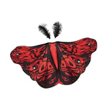 Maxbell Halloween Butterfly Cape Women with Headpiece for Dressing up Party Carnival Red Black