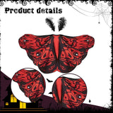 Maxbell Halloween Butterfly Cape Women with Headpiece for Dressing up Party Carnival Red Black