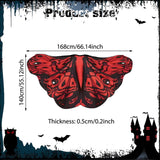 Maxbell Halloween Butterfly Cape Women with Headpiece for Dressing up Party Carnival Red Black