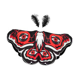 Maxbell Halloween Butterfly Cape Women with Headpiece for Dressing up Party Carnival Red White Black