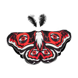 Maxbell Halloween Butterfly Cape Women with Headpiece for Dressing up Party Carnival Red White Black
