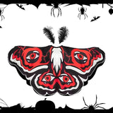 Maxbell Halloween Butterfly Cape Women with Headpiece for Dressing up Party Carnival Red White Black