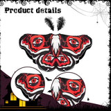 Maxbell Halloween Butterfly Cape Women with Headpiece for Dressing up Party Carnival Red White Black