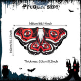 Maxbell Halloween Butterfly Cape Women with Headpiece for Dressing up Party Carnival Red White Black
