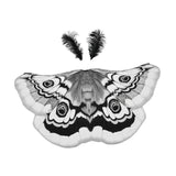 Maxbell Halloween Butterfly Cape Women with Headpiece for Dressing up Party Carnival Gray