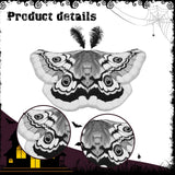 Maxbell Halloween Butterfly Cape Women with Headpiece for Dressing up Party Carnival Gray