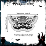 Maxbell Halloween Butterfly Cape Women with Headpiece for Dressing up Party Carnival Gray