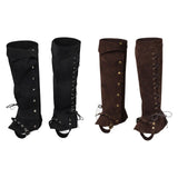 Maxbell Pirate Boot Covers Cosplay Leg Gaiters for Horseback Riding Anime Convention Black