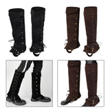 Maxbell Pirate Boot Covers Cosplay Leg Gaiters for Horseback Riding Anime Convention Black