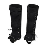 Maxbell Pirate Boot Covers Cosplay Leg Gaiters for Horseback Riding Anime Convention Black