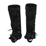 Maxbell Pirate Boot Covers Cosplay Leg Gaiters for Horseback Riding Anime Convention Black