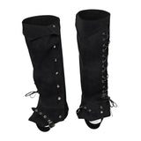 Maxbell Pirate Boot Covers Cosplay Leg Gaiters for Horseback Riding Anime Convention Black