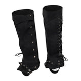 Maxbell Pirate Boot Covers Cosplay Leg Gaiters for Horseback Riding Anime Convention Black