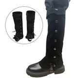 Maxbell Pirate Boot Covers Cosplay Leg Gaiters for Horseback Riding Anime Convention Black