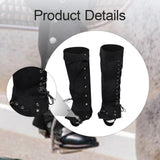 Maxbell Pirate Boot Covers Cosplay Leg Gaiters for Horseback Riding Anime Convention Black