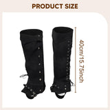 Maxbell Pirate Boot Covers Cosplay Leg Gaiters for Horseback Riding Anime Convention Black