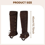 Maxbell Pirate Boot Covers Cosplay Leg Gaiters for Horseback Riding Anime Convention Coffee