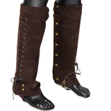 Maxbell Pirate Boot Covers Cosplay Leg Gaiters for Horseback Riding Anime Convention Coffee