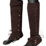 Maxbell Pirate Boot Covers Cosplay Leg Gaiters for Horseback Riding Anime Convention Coffee