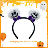 Maxbell Halloween Headband Cosplay Women Headwear for Birthday Performance Role Play Skeleton Head