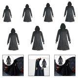 Maxbell Halloween Costume with Gloves Windbreaker for Role Playing Fancy Dress Party Length 76cm