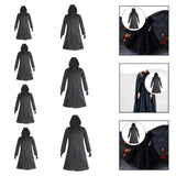 Maxbell Halloween Costume with Gloves Windbreaker for Role Playing Fancy Dress Party Length 76cm