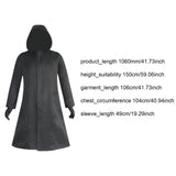 Maxbell Halloween Costume with Gloves Windbreaker for Role Playing Fancy Dress Party Length 106cm