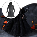 Maxbell Halloween Costume with Gloves Windbreaker for Role Playing Fancy Dress Party Length 119cm