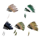 Maxbell Artificial Feather Headdress Decor Headwear for Cosplay Themed Party Festive Black